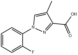 1-(2-fluorophenyl)-4-methyl-1H-pyrazole-3-carboxylic acid 结构式
