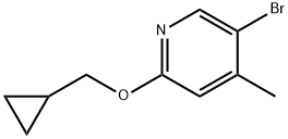 5-Bromo-2-cyclopropylmethoxy-4-methyl-pyridine 结构式