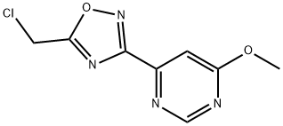 4-[5-(chloromethyl)-1,2,4-oxadiazol-3-yl]-6-methoxypyrimidine 结构式