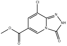 methyl 8-chloro-3-hydroxy-[1,2,4]triazolo[4,3-a]pyridine-6-carboxylate 结构式