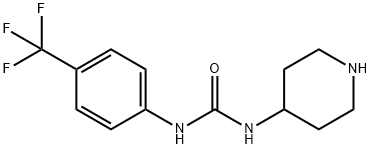 1-(piperidin-4-yl)-3-[4-(trifluoromethyl)phenyl]urea 结构式