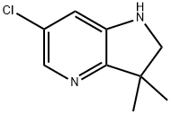 6-chloro-2,3-dihydro-3,3-dimethyl-1H-Pyrrolo[3,2-b]pyridine 结构式