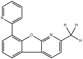 2-(甲基-D3)-8-(2-吡啶基) -苯并呋喃[2,3-B]吡啶 结构式