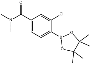 3-氯-N,N-二甲基-4-(四甲基-1,3,2-二氧硼烷-2-基)苯甲酰胺 结构式