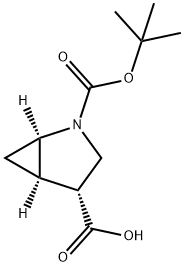 (1R,4R,5R)-2-(叔丁氧基羰基)-2-氮杂双环[3.1.0]己烷-4-羧酸 结构式