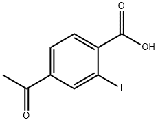 4-乙酰基-2-碘苯甲酸 结构式