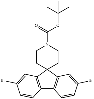 1'-叔丁氧羰基-2,7-二溴螺环[芴9,4'哌啶] 结构式