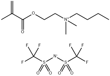 N-[2-(甲基丙烯酰氧基)乙基]-N,N-二甲基丁-1-铵双(三氟甲磺酰)亚胺 结构式