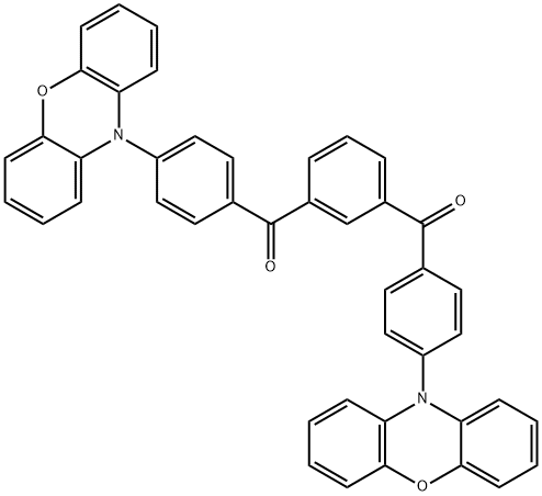 1,3-双{4-(10H-吩恶嗪-10-基)苯甲酰基}苯 结构式