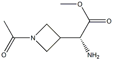 3-Azetidineacetic acid, 1-acetyl-alpha-amino-, methyl ester, (alphaR)- 结构式