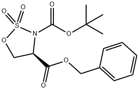 4-苄基3-(叔丁基)(R)-1,2,3-噁噻唑烷-3,4-二羧酸2,2-二氧化物 结构式