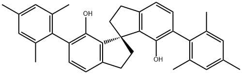 (S)-2,2',3,3'-TETRAHYDRO-6,6'-BIS(2,4,6-TRIMETHYLPHENYL)-1,1'-SPIROBI[1H-INDENE]-7,7'-DIOL 结构式