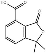 1,1-二甲基-3-氧代-1,3-二氢异苯并呋喃-4-羧酸 结构式