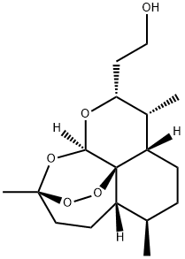 2-((3R,5aS,6R,8aS,9R,10R,12aR)-3,6,9-trimethyldecahydro-12H-3,12-epoxy[1,2]dioxepino[4,3-i]isochromen-10-yl)ethan-1-ol 结构式