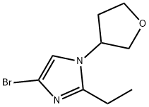 4-Bromo-1-(3-tetrahydrofuranyl)-2-ethylimidazole 结构式