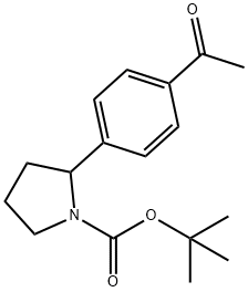 2-(4-Acetylphenyl)pyrrolidine-1-carboxylate 结构式