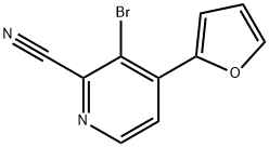 3-Bromo-4-(2-furyl)-2-pyridinecarbonitrile 结构式