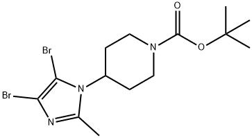 4,5-Dibromo-1-(N-Boc-piperidin-4-yl)-2-methyl-1H-imidazole 结构式