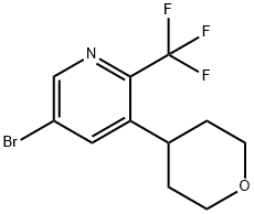 5-Bromo-3-(oxan-4-yl)-2-(trifluoromethyl)pyridine 结构式