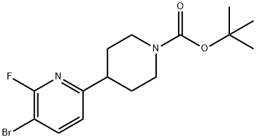 3-Bromo-2-fluoro-6-(N-Boc-piperidin-4-yl)pyridine 结构式