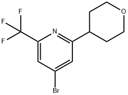 4-Bromo-2-trifluoromethyl-6-(oxan-4-yl)pyridine 结构式