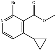 2-Bromo-3-methoxycarbonyl-4-cyclopropylpyridine 结构式