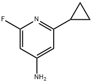 2-环丙基-6-氟吡啶-4-胺 结构式