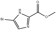 4-溴-1H-咪唑-2-羧酸甲酯 结构式