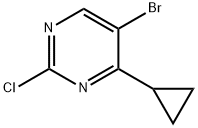 5-溴-2-氯-4-环丙基嘧啶 结构式