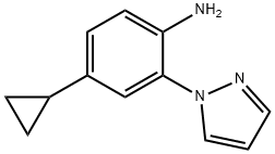 4-Cyclopropyl-2-(1H-pyrazol-1-yl)aniline 结构式
