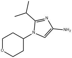 1-(Oxan-4-yl)-2-(1-methylethyl)-1H-imidazol-4-amine 结构式