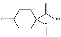1-甲氧基-4-氧代环己烷-1-羧酸 结构式