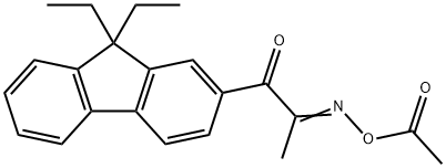 1-(9,9-二乙基-9H-2-芴基)-2-乙酰氧亚胺基丙烷-1-酮 结构式