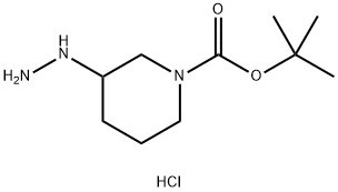 1-BOC-3-肼基哌啶盐酸盐 结构式