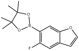 2-(5-氟苯并呋喃-6-基)-4,4,5,55-四甲基-1,3,2-二氧硼杂环戊烷 结构式