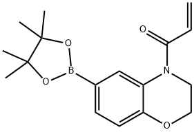 1-(6-(4,4,5,5-tetramethyl-1,3,2-dioxaborolan-2-yl)-2H-benzo[b][1,4]oxazin-4(3H)-yl)prop-2-en-1-one 结构式