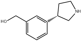 {3-[(3S)-pyrrolidin-3-yl]phenyl}methanol 结构式