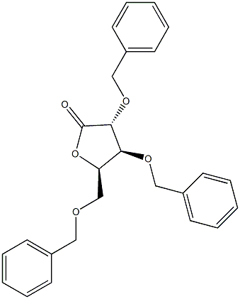 2,3,5-TRI-O-BENZYL-D-XYLONIC ACID-1,4-LACTONE 结构式