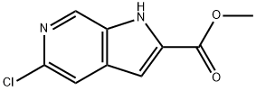 5-氯-1H-吡咯并[2,3-C]吡啶-2-羧酸甲酯 结构式