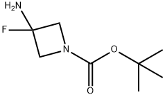 3-氨基-3-氟代氮杂环丁烷-1-羧酸叔丁酯 结构式