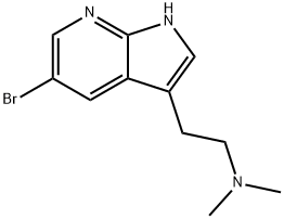 5-溴-N,N-二甲基-1H-吡咯并[2,3-B]吡啶-3-乙胺 结构式