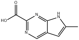 6-Methyl-7H-pyrrolo[2,3-d]pyrimidine-2-carboxylic acid 结构式
