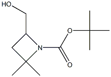 tert-butyl 4-(hydroxymethyl)-2,2-dimethylazetidine-1-carboxylate 结构式