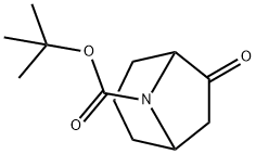 6-氧代-8-氮杂双环[3.2.1]辛烷-8-羧酸叔丁酯 结构式