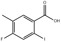 Benzoic acid, 4-fluoro-2-iodo-5-methyl- 结构式