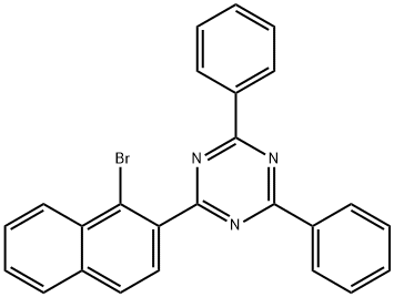 2-(1-溴萘-2-基)-4,6-二苯基-1,3,5-三嗪 结构式