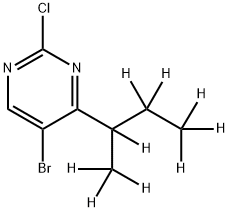 5-Bromo-2-chloro-4-(sec-butyl-d9)-pyrimidine 结构式