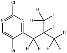 5-Bromo-2-chloro-4-(iso-butyl-d9)-pyrimidine 结构式