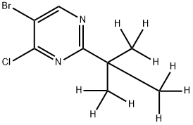 5-Bromo-4-chloro-2-(tert-butyl-d9)-pyrimidine 结构式