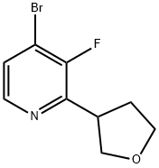 4-Bromo-3-fluoro-2-(oxolan-3-yl)pyridine 结构式
